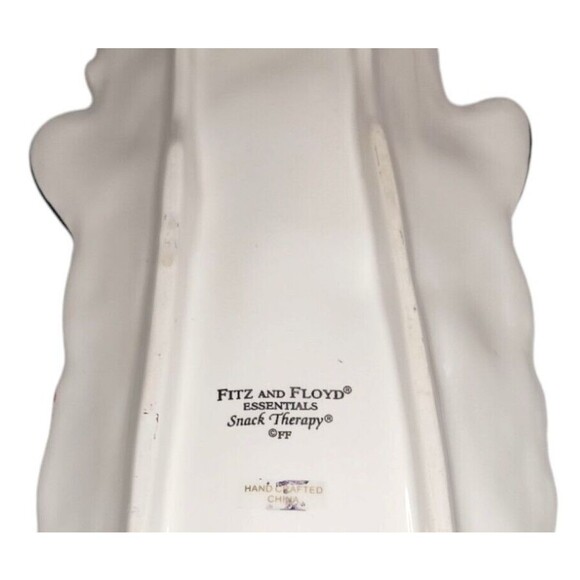 Fitz And Floyd Snack Therapy Snowman Cookie Candy Serving Tray Platter Christmas - Picture 4 of 5